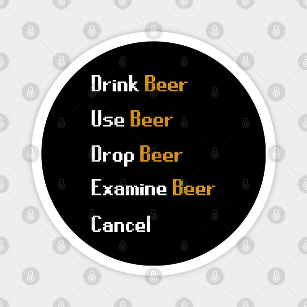 Drink Beer Scape Tshirt Magnet by DungeonDesigns